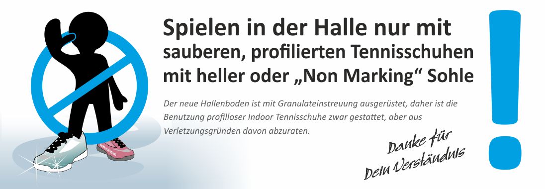 Teste ob deine Tennisschuhe "Non-Marking" sind.
